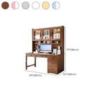Elegant White Wood Writing Desk with Storage for Kids and Teens Dimensions