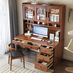 Elegant White Wood Writing Desk with Storage for Kids and Teens Main Product Image