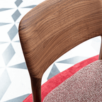 Emma Walnut Dining Chair - Rustic Wooden Frame