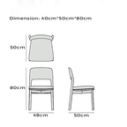 Emma Walnut Dining Chair - Rustic Wooden Frame