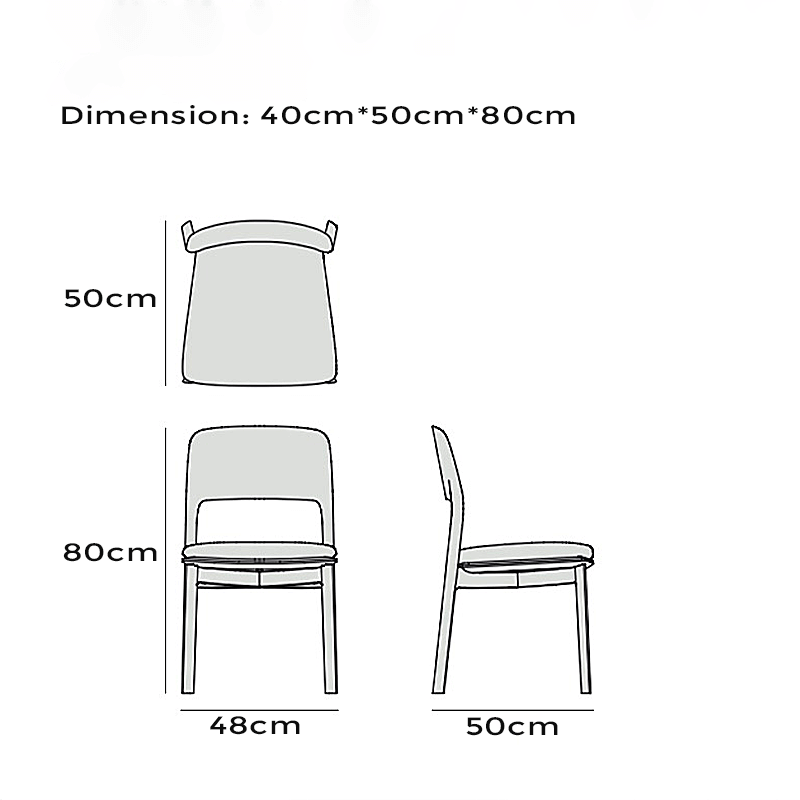 Emma Walnut Dining Chair - Rustic Wooden Frame