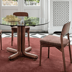 Emma Walnut Dining Chair - Rustic Wooden Frame