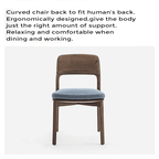 Emma Walnut Dining Chair - Rustic Wooden Frame