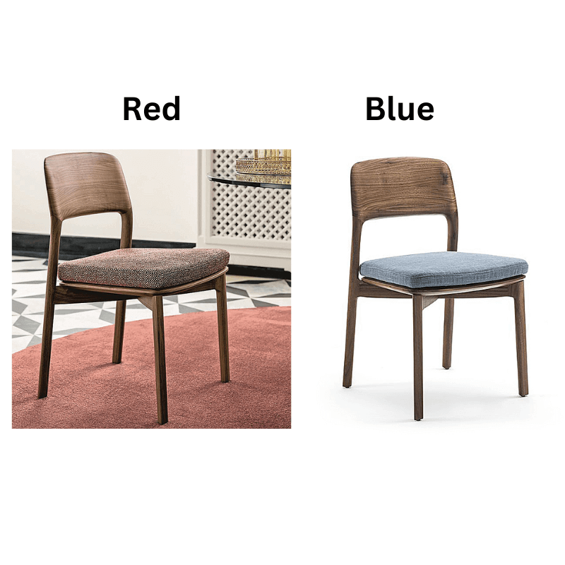 Emma Walnut Dining Chair - Rustic Wooden Frame