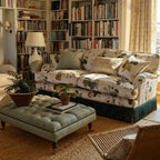 English Country Floral Sofa Series with Tassel Skirt, Ash Wood Frame Main Product Image