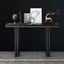 Entryway Narrow Console Table in Black Pine & Metal Main Product Image