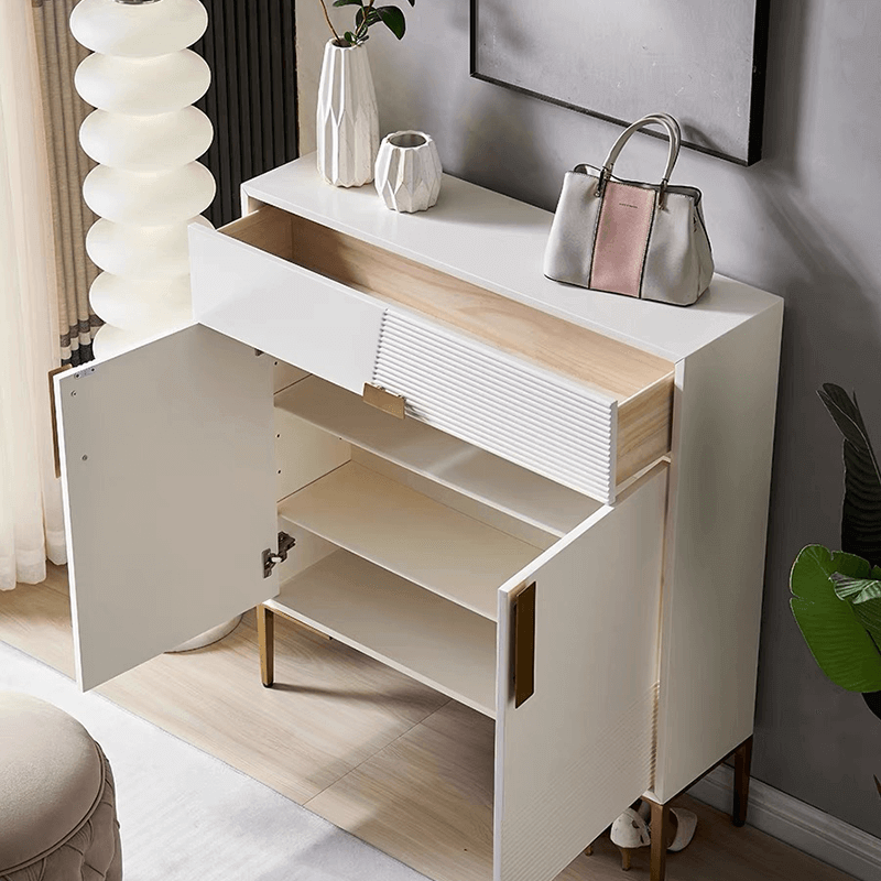 Entryway Shoe Storage Cabinet with 2 Doors & Drawer