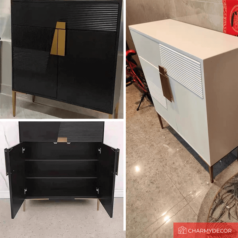 Entryway Shoe Storage Cabinet with 2 Doors & Drawer