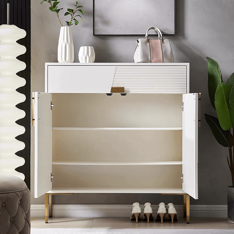 Entryway Shoe Storage Cabinet with 2 Doors & Drawer