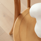 Ergonomic Bentwood Dining Chair with Sculptural Frame and Smooth Finish