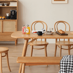 Ergonomic Bentwood Dining Chair with Sculptural Frame and Smooth Finish