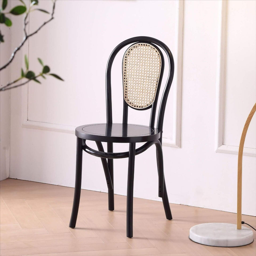 Ergonomic Bentwood Dining Chair with Sculptural Frame and Smooth Finish