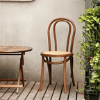 Ergonomic Bentwood Dining Chair with Sculptural Frame and Smooth Finish