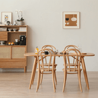 Ergonomic Bentwood Dining Chair with Sculptural Frame and Smooth Finish