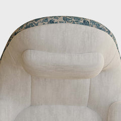 Ergonomic Chenille Rocking Chair with Memory Foam Support