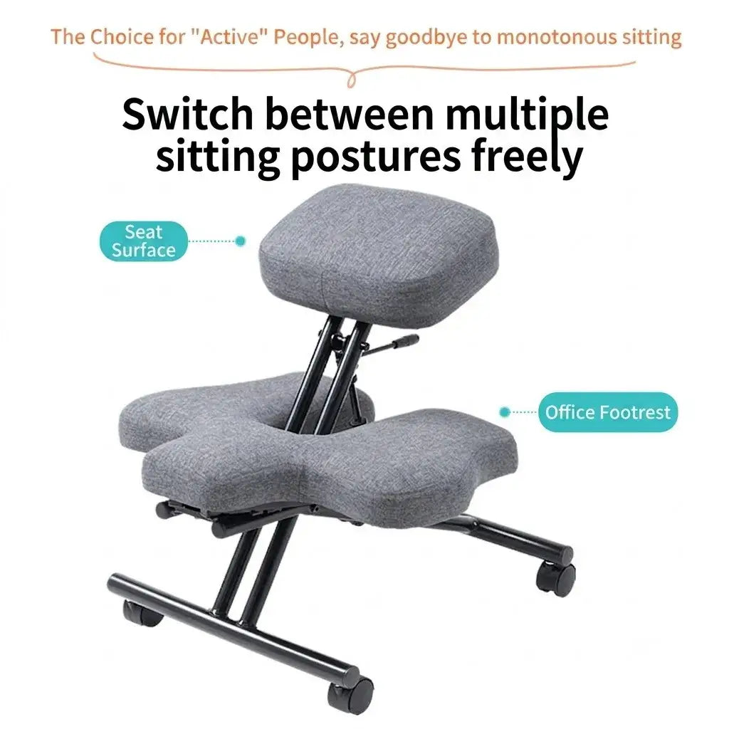 Ergonomic Folding Meditation Office Chair with Adjustable Kneeling Support