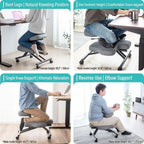 Ergonomic Folding Meditation Office Chair with Adjustable Kneeling Support