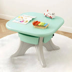 Ergonomic Kids' Plastic Writing Desk with Storage – Fixed Height, Rounded Edges