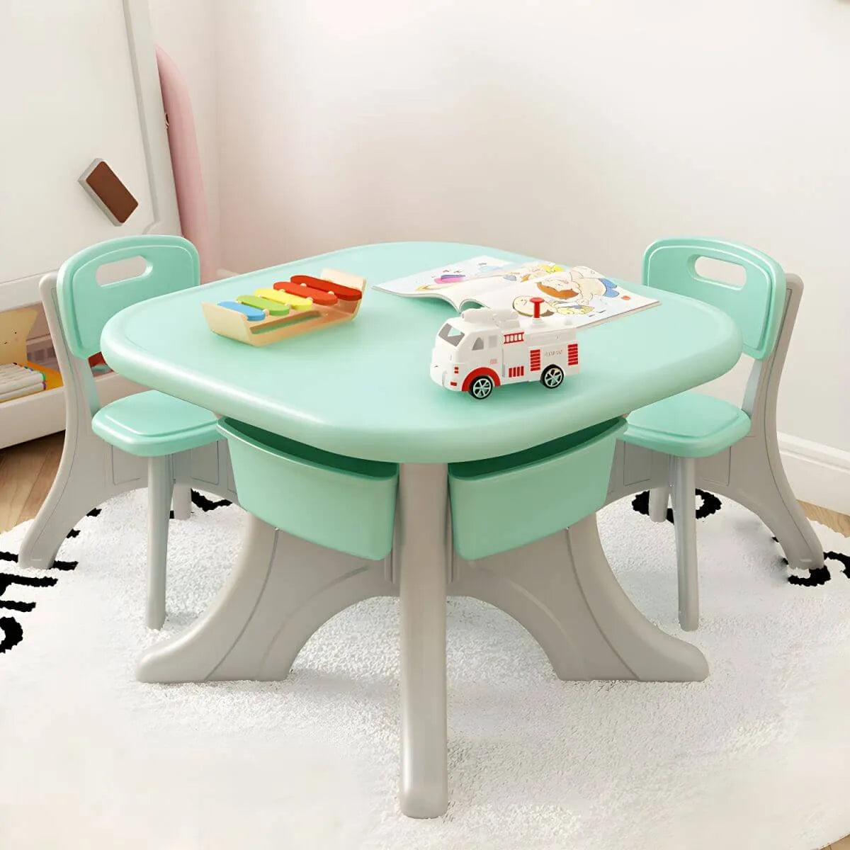 Ergonomic Kids' Plastic Writing Desk with Storage – Fixed Height, Rounded Edges Secondary image