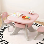 Ergonomic Kids' Plastic Writing Desk with Storage – Fixed Height, Rounded Edges