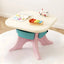 Ergonomic Kids' Plastic Writing Desk with Storage – Fixed Height, Rounded Edges