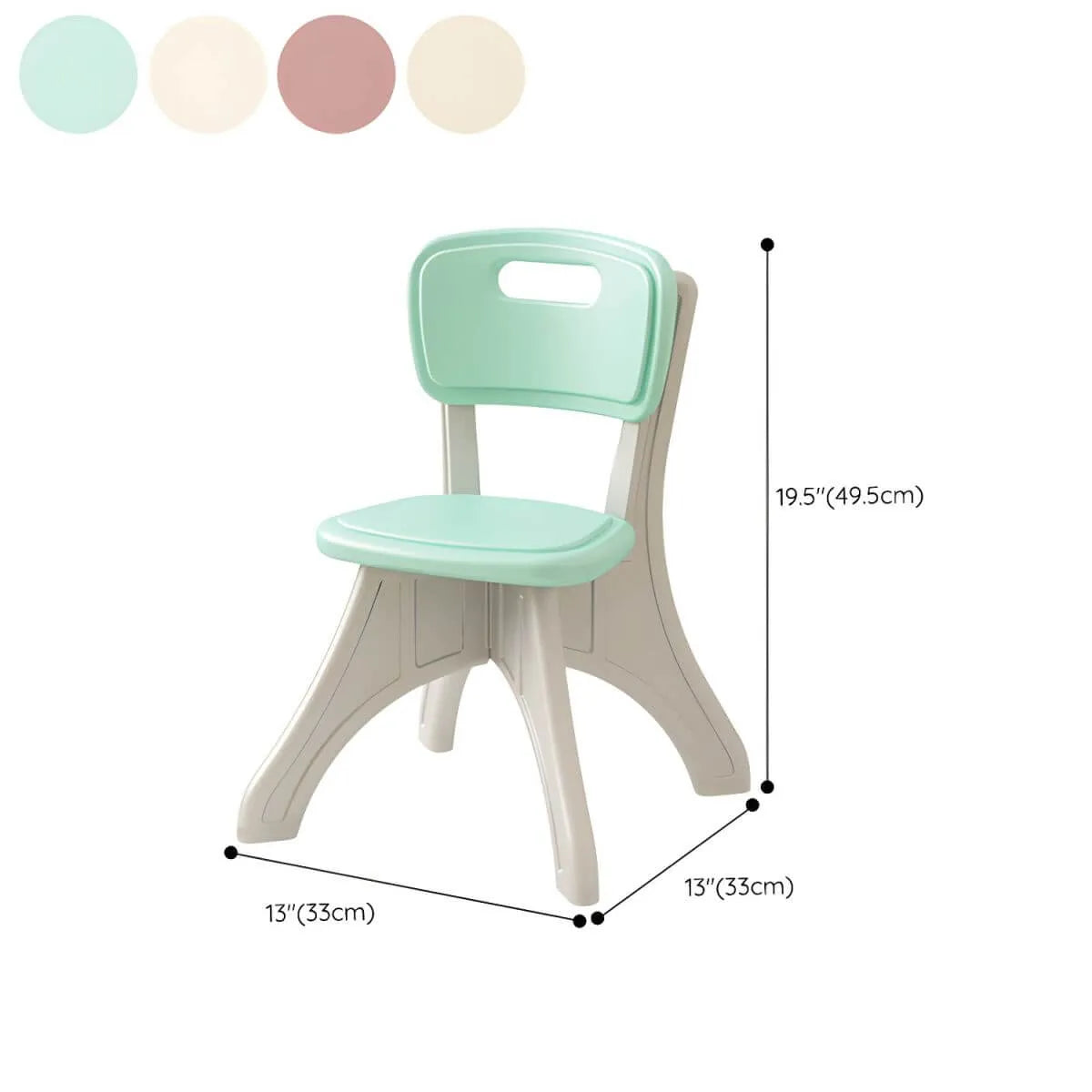 Ergonomic Kids' Plastic Writing Desk with Storage – Fixed Height, Rounded Edges Dimensions