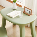 Ergonomic Plastic Kids Art Desk with Matching Chair in Solid Colors