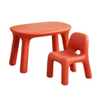 Ergonomic Plastic Kids Art Desk with Matching Chair in Solid Colors