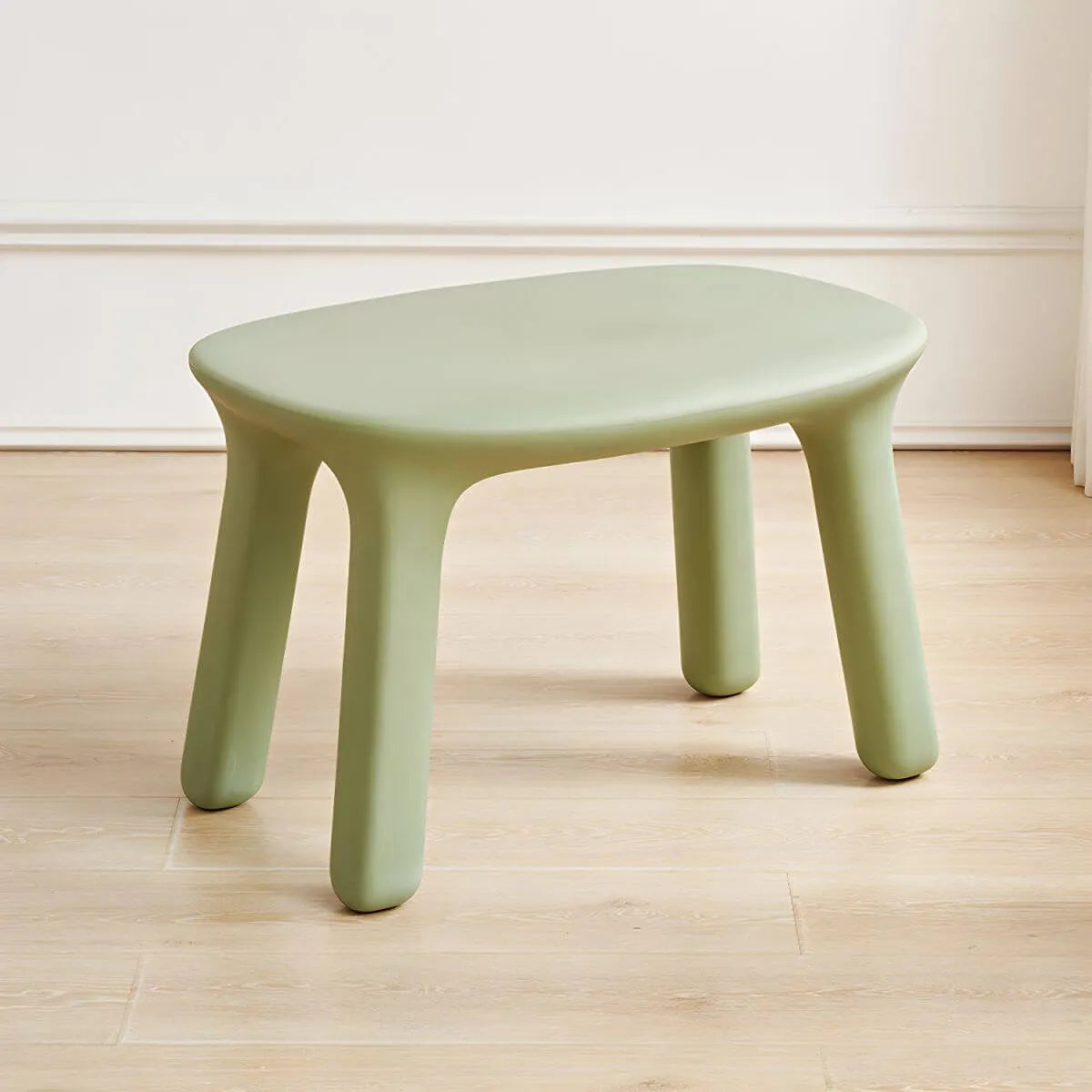 Ergonomic Plastic Kids Art Desk with Matching Chair in Solid Colors