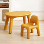 Ergonomic Plastic Kids Art Desk with Matching Chair in Solid Colors