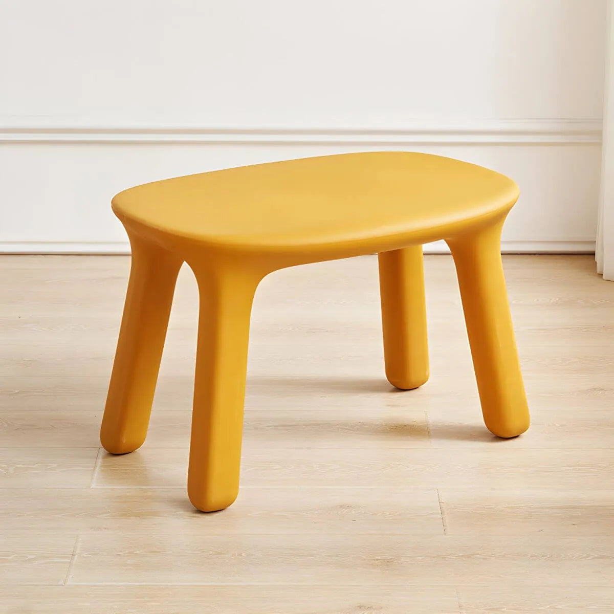 Ergonomic Plastic Kids Art Desk with Matching Chair in Solid Colors