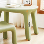 Ergonomic Plastic Kids Art Desk with Matching Chair in Solid Colors
