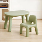 Ergonomic Plastic Kids Art Desk with Matching Chair in Solid Colors
