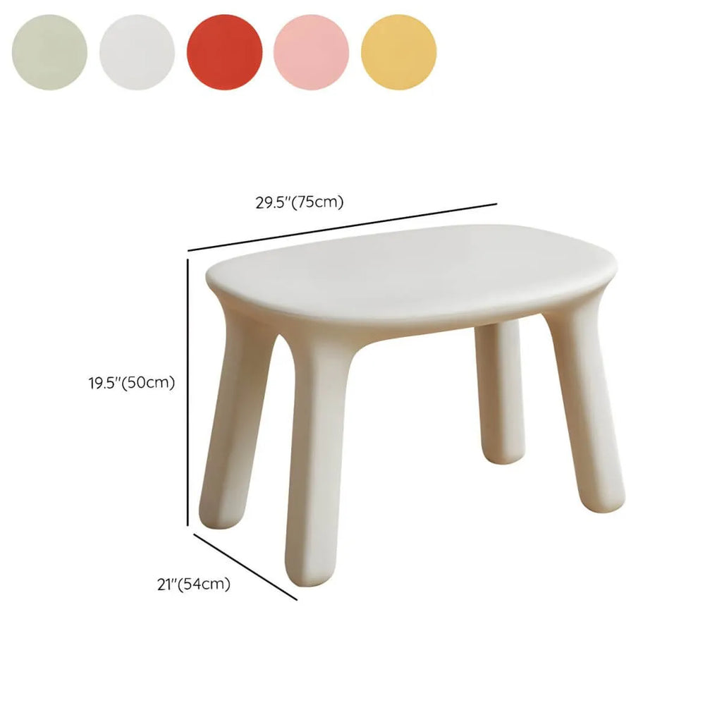 Ergonomic Plastic Kids Art Desk with Matching Chair in Solid Colors Dimensions