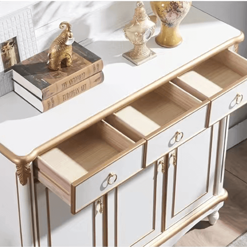 European Style Shoe Cabinet With Top-Drawers & Soft-Close Doors