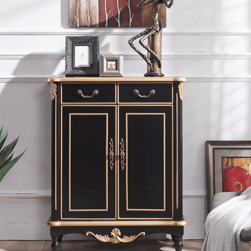 European Style Shoe Cabinet With Top-Drawers & Soft-Close Doors