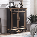 European Style Shoe Cabinet With Top-Drawers & Soft-Close Doors