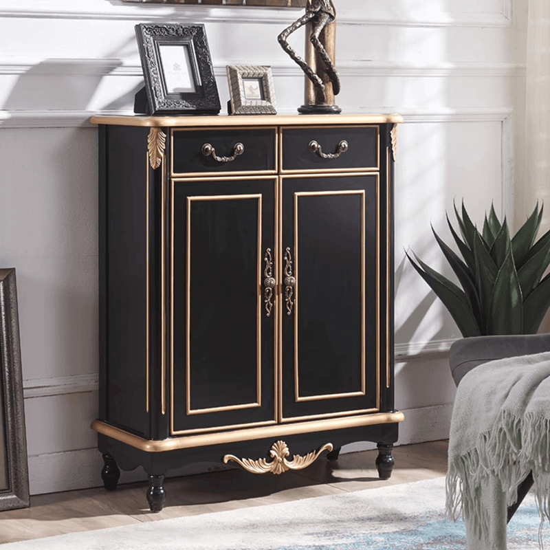 European Style Shoe Cabinet With Top-Drawers & Soft-Close Doors