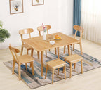 Expandable Oak Dining Table With Rotating Top