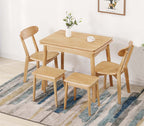 Expandable Oak Dining Table With Rotating Top