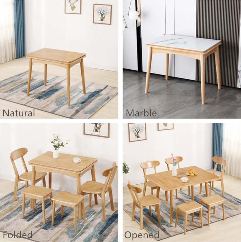 Expandable Oak Dining Table With Rotating Top Main Product Image