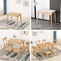Expandable Oak Dining Table With Rotating Top Main Product Image