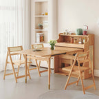 Expandable Walnut Dining Table With Storage And Chairs
