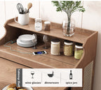 Expandable Walnut Dining Table With Storage And Chairs