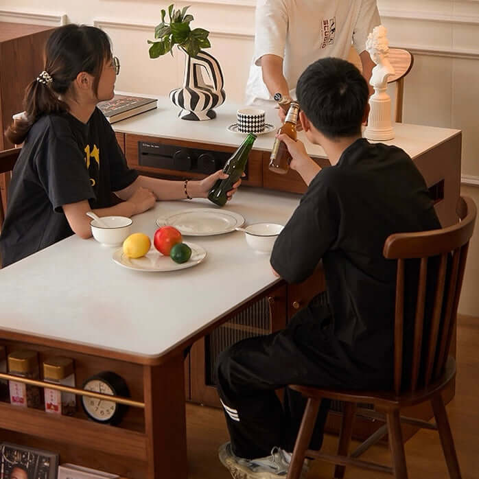 Extendable Kitchen Island With Sintered Stone Top