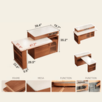 Extendable Kitchen Island With Sintered Stone Top