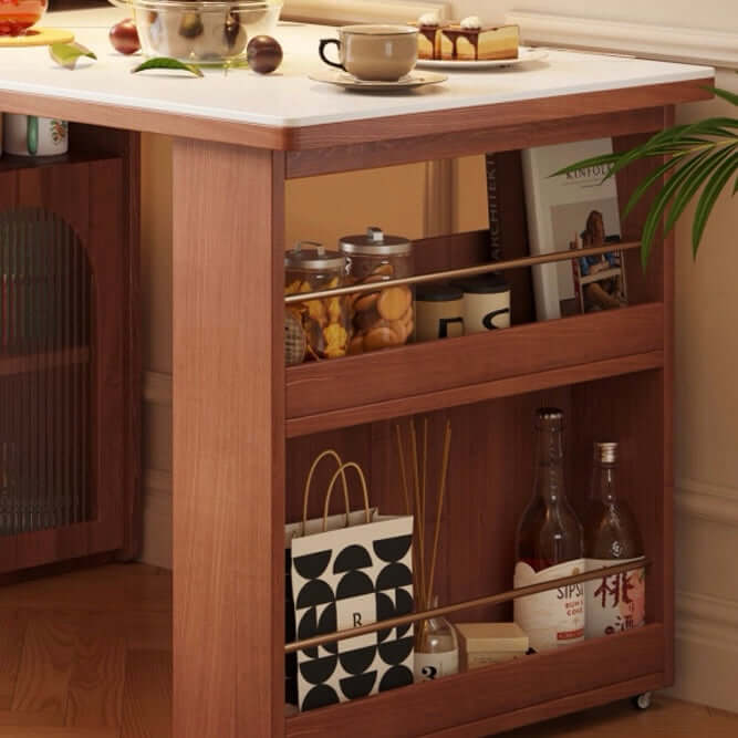 Extendable Kitchen Island With Sintered Stone Top