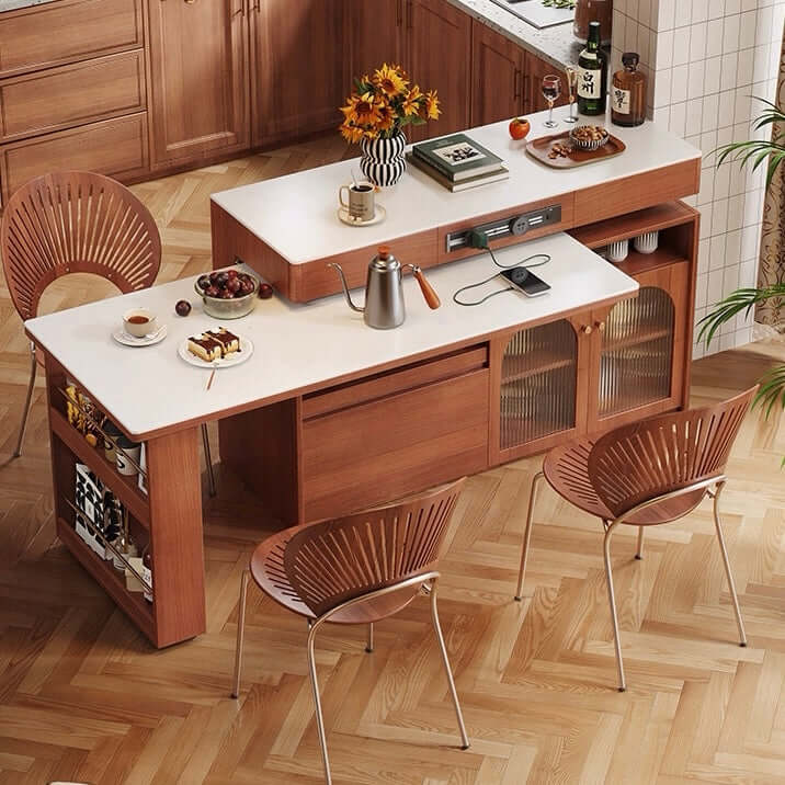 Extendable Kitchen Island With Sintered Stone Top Main Product Image Hauptbild