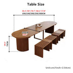 Extendable Round Dining Table With Ash Wood Finish