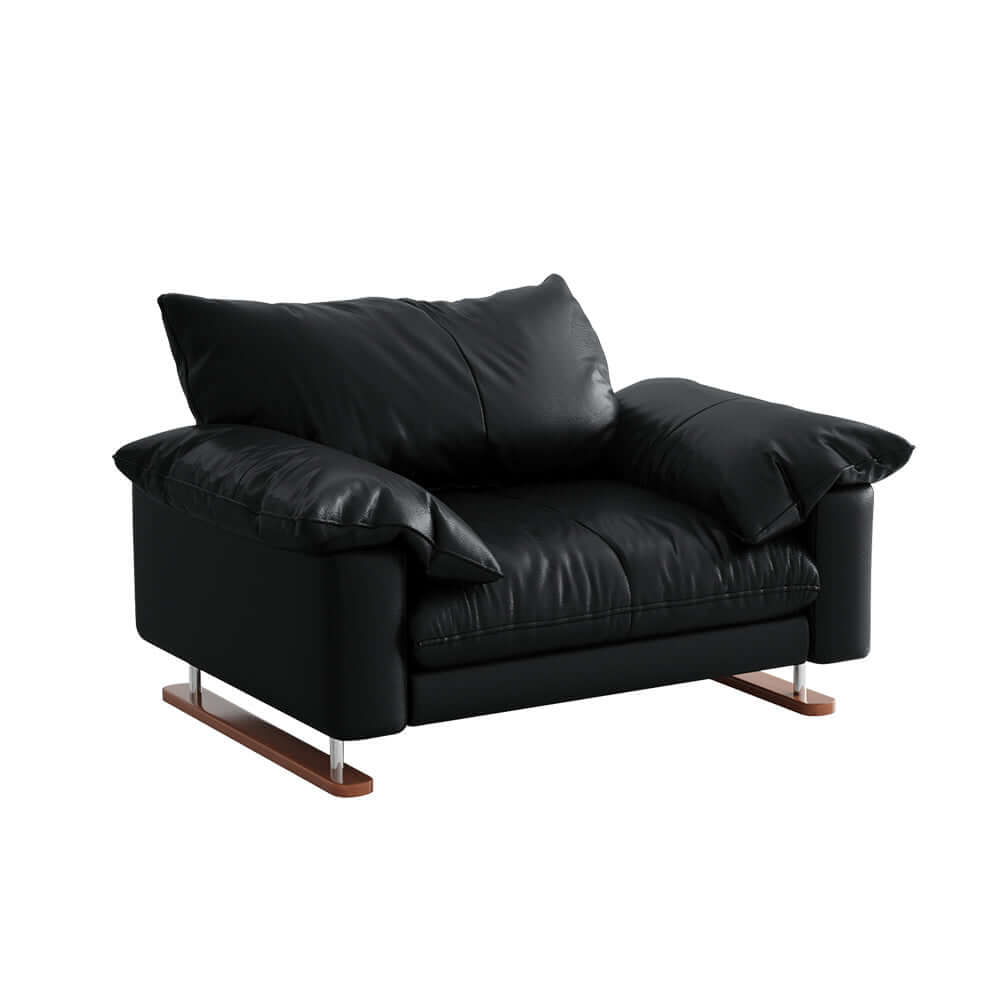 Vintage style genuine leather sofa perfect for living room seating and decor